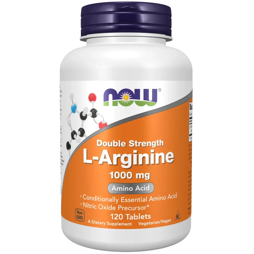 NOW Foods Supplements, L-Arginine 1,000 mg, Nitric Oxide Precursor*, Amino Acid, 120 Tablets