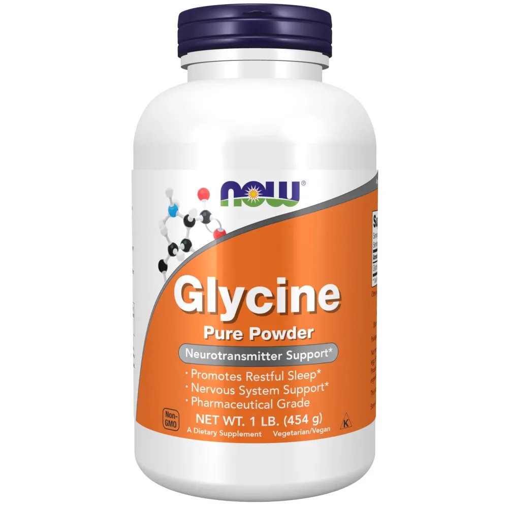 NOW Foods Supplements, Glycine Pure Powder, Promotes Restful Sleep*, Neurotransmitter Support*, 1-Pound NOW Foods Supplements, Glycine Pure Powder, Promotes Restful Sleep*, Neurotransmitter Support*, 1-Pound