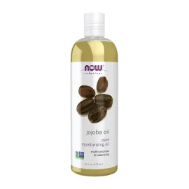 NOW Foods Solutions, Jojoba Oil, 100% Pure Moisturizing, Multi-Purpose Oil for Face, Hair and Body, 16-Ounce