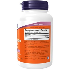 NOW Foods Supplements, Alpha Lipoic Acid 250 mg, Supports Glutathione Production*, Free Radical Scavenger*, 120 Veg Capsules NOW Foods Supplements, Alpha Lipoic Acid 250 mg, Supports Glutathione Production*, Free Radical Scavenger*, 120 Veg Capsules