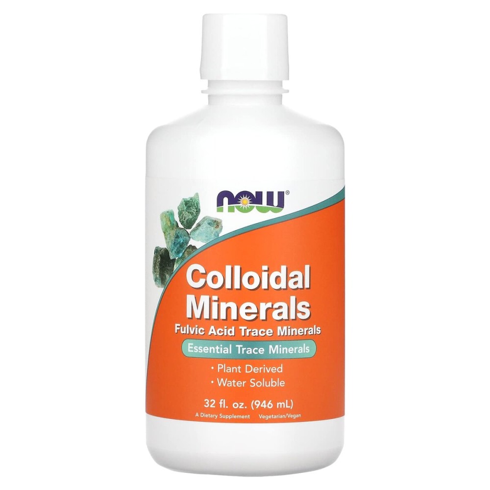 NOW Foods Supplements, Colloidal Minerals Liquid, Plant Derived, Essential Trace Minerals, 32-Ounce NOW Foods Supplements, Colloidal Minerals Liquid, Plant Derived, Essential Trace Minerals, 32-Ounce