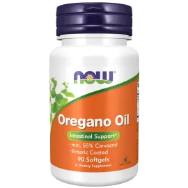 NOW Foods Supplements, Oregano Oil with Ginger and Fennel Oil, Enteric Coated, 90 Softgels