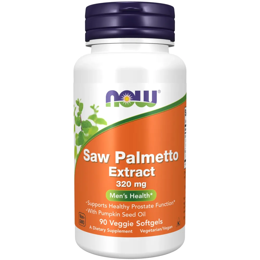 NOW Foods Supplements, Saw Palmetto Extract 320 mg with Pumpkin Seed Oil, Men\'s Health*, 90 Veg Softgels NOW Foods Supplements, Saw Palmetto Extract 320 mg with Pumpkin Seed Oil, Men\'s Health*, 90 Veg Softgels