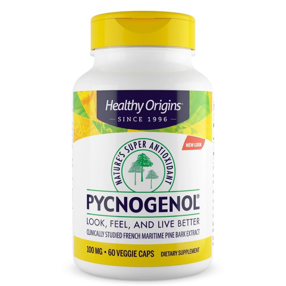 Healthy Origins Pycnogenol 100 mg (Nature\'s Super Antioxidant, Non-GMO, Gluten Free, Cardiovascular Support), 60 Veggie Caps Healthy Origins Pycnogenol 100 mg (Nature\'s Super Antioxidant, Non-GMO, Gluten Free, Cardiovascular Support), 60 Veggie Caps