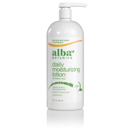 Alba Botanica Daily Moisturizing Lotion, Sensitive Skin, Fragrance Free, 32 Oz (Packaging May Vary)