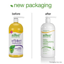 Alba Botanica Daily Moisturizing Lotion, Sensitive Skin, Fragrance Free, 32 Oz (Packaging May Vary) Alba Botanica Daily Moisturizing Lotion, Sensitive Skin, Fragrance Free, 32 Oz (Packaging May Vary)
