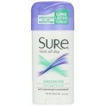 Sure Deodorant Invisible Solid, Unscented - 2.6 oz