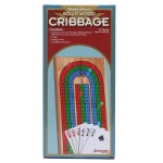 Family Classics Cribbage - Solid Wood Continuous 3 Track Board with Built-In Storage Compartment for Pegs