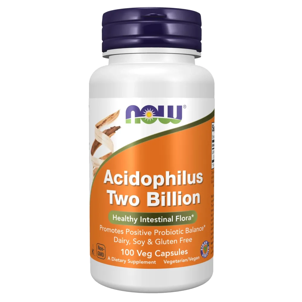 NOW Foods Supplements, Acidophilus, Two Billion, Strain Verified, Healthy Intestinal Flora*, 100 Veg Capsules NOW Foods Supplements, Acidophilus, Two Billion, Strain Verified, Healthy Intestinal Flora*, 100 Veg Capsules
