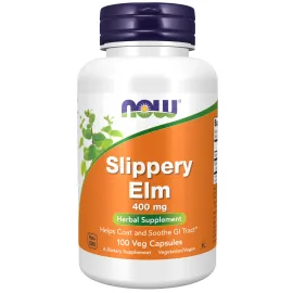 NOW Supplements, Slippery Elm (Ulmus rubra) 400 mg, Herbal Supplement, 100 Veg Capsules NOW Supplements, Slippery Elm (Ulmus rubra) 400 mg, Herbal Supplement, 100 Veg Capsules