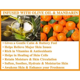 Olivia Care Bath & Body Bar Mandarin Soap 4 Pack Gift Box Organic, Vegan & Natural Contains Olive Oil Repairs, Hydrates, Moisturizes & Deep Cleans Good for Sensitive Dry Skin Made in USA Olivia Care Bath & Body Bar Mandarin Soap 4 Pack Gift Box Organic, Vegan & Natural Contains Olive Oil Repairs, Hydrates, Moisturizes & Deep Cleans Good for Sensitive Dry Skin Made in USA