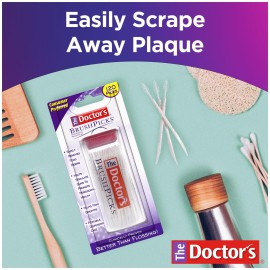 The Doctor\'s BrushPicks, Interdental Brushes and Dental Pick 2-in-1, Plaque Remover for Teeth, 120 Toothpicks, 1 Pack
