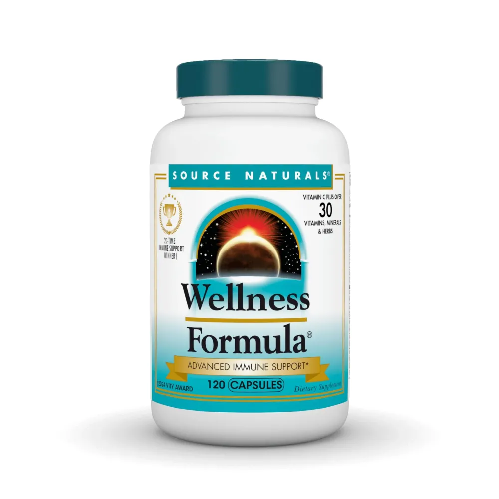 Source Naturals Wellness Formula, Advanced Immune Support*, Bio-Aligned Vitamins & Herbal Defense - Immune System Support Supplement & Immunity Booster - 120 Capsules Source Naturals Wellness Formula, Advanced Immune Support*, Bio-Aligned Vitamins & Herbal Defense - Immune System Support Supplement & Immunity Booster - 120 Capsules