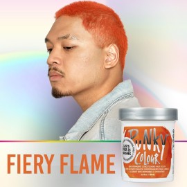 Punky Flame Semi Permanent Conditioning Hair Color, Non-Damaging Hair Dye, Vegan, PPD and Paraben Free, Transforms to Vibrant Hair Color, Easy To Use and Apply Hair Tint, lasts up to 35 washes, 3.5oz Punky Flame Semi Permanent Conditioning Hair Color, Non-Damaging Hair Dye, Vegan, PPD and Paraben Free, Transforms to Vibrant Hair Color, Easy To Use and Apply Hair Tint, lasts up to 35 washes, 3.5oz