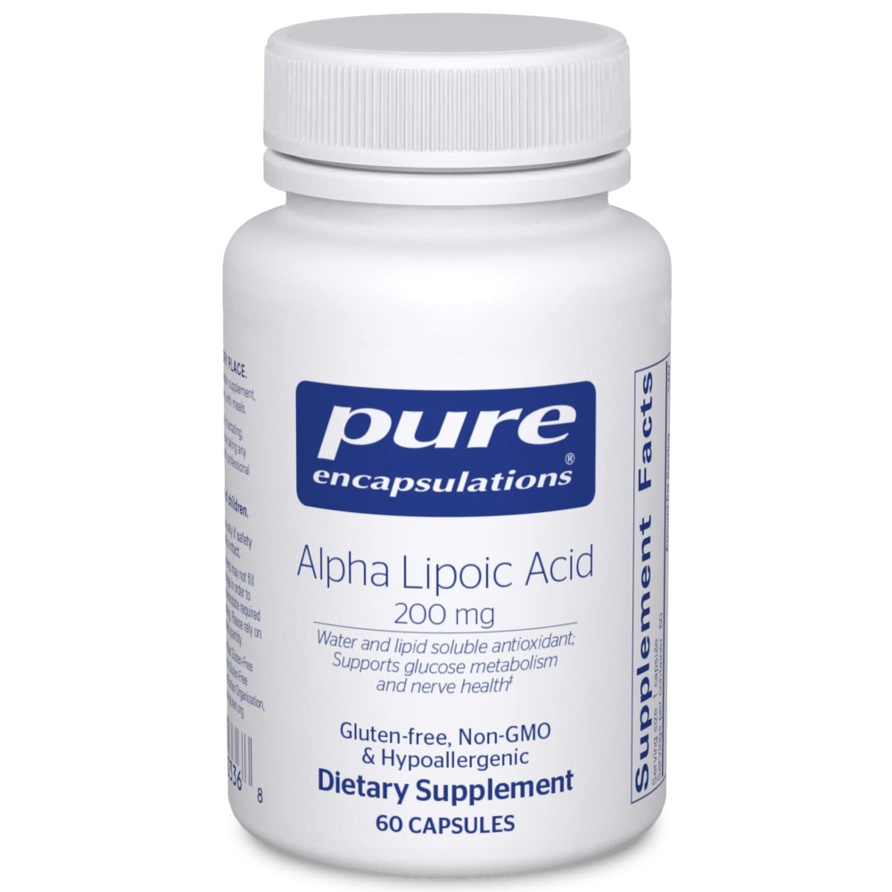 Pure Encapsulations Alpha Lipoic Acid 200 mg - 200mg ALA - Liver & Antioxidant Support* - for Nerve Health & Carb Metabolism - Vegan & Non-GMO Supplement - 60 Capsules Pure Encapsulations Alpha Lipoic Acid 200 mg - 200mg ALA - Liver & Antioxidant Support* - for Nerve Health & Carb Metabolism - Vegan & Non-GMO Supplement - 60 Capsules