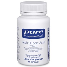 Pure Encapsulations Alpha Lipoic Acid 200 mg - 200mg ALA - Liver & Antioxidant Support* - for Nerve Health & Carb Metabolism - Vegan & Non-GMO Supplement - 60 Capsules
