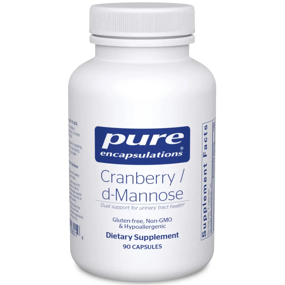 Pure Encapsulations Cranberry D-Mannose - Supports Urinary Tract Health* - with Cranberry Fruit Solids - Vegan & Non-GMO Dietary Supplement - 90 Capsules Pure Encapsulations Cranberry D-Mannose - Supports Urinary Tract Health* - with Cranberry Fruit Solids - Vegan & Non-GMO Dietary Supplement - 90 Capsules
