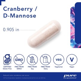 Pure Encapsulations Cranberry D-Mannose - Supports Urinary Tract Health* - with Cranberry Fruit Solids - Vegan & Non-GMO Dietary Supplement - 90 Capsules Pure Encapsulations Cranberry D-Mannose - Supports Urinary Tract Health* - with Cranberry Fruit Solids - Vegan & Non-GMO Dietary Supplement - 90 Capsules
