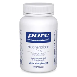 Pure Encapsulations Pregnenolone 10 mg - Support Memory & Hormone Balance* - Hormone Precursor - Gluten Free & Non-GMO - 180 Capsules