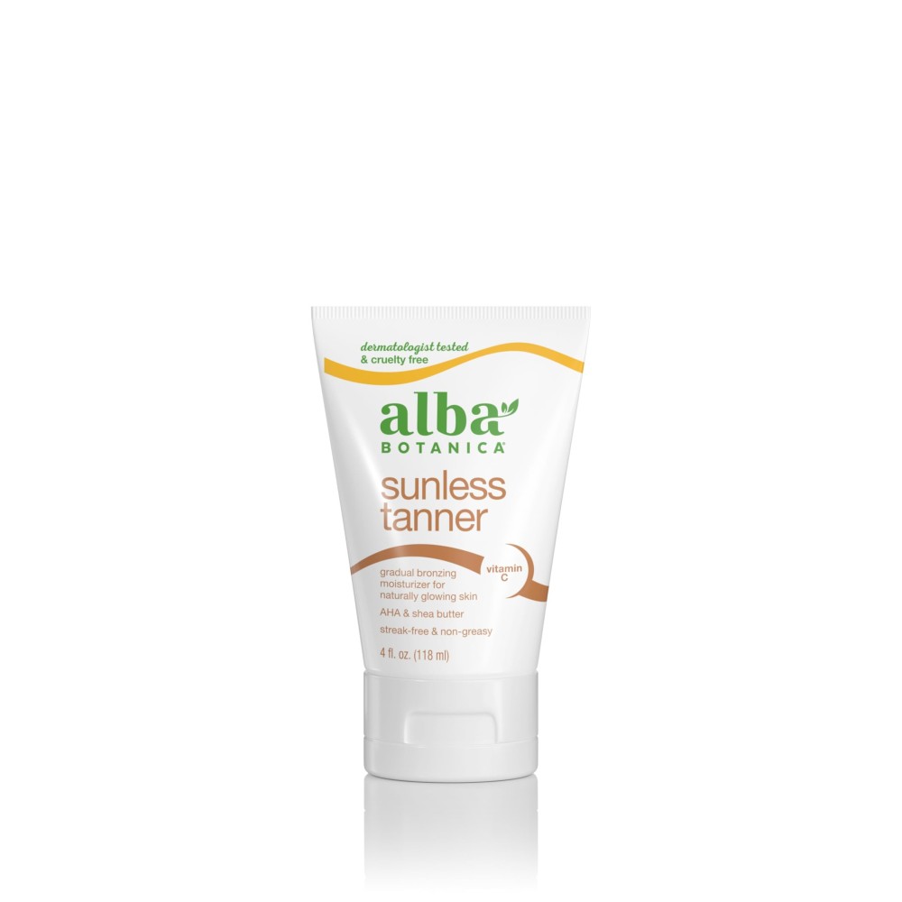 Alba Botanica Sunless Tanner, Gradual Bronzing Moisturizer, with Vitamin C and Shea Butter, 4 Oz (Packaging May Vary) Alba Botanica Sunless Tanner, Gradual Bronzing Moisturizer, with Vitamin C and Shea Butter, 4 Oz (Packaging May Vary)