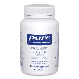 Pure Encapsulations Pancreatic Enzyme Formula - Digestive Enzymes for Digestion - Strengthens Gut Health* - Targeted Delivery Capsules - Gluten Free & Non-GMO - 60 Capsules