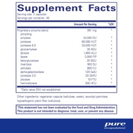 Pure Encapsulations Digestive Enzymes Ultra - Vegetarian Digestive Enzyme Supplement to Support Protein, Carb, Fiber, and Dairy Digestion* - 90 Capsules Pure Encapsulations Digestive Enzymes Ultra - Vegetarian Digestive Enzyme Supplement to Support Protein, Carb, Fiber, and Dairy Digestion* - 90 Capsules