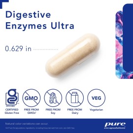 Pure Encapsulations Digestive Enzymes Ultra - Vegetarian Digestive Enzyme Supplement to Support Protein, Carb, Fiber, and Dairy Digestion* - 90 Capsules Pure Encapsulations Digestive Enzymes Ultra - Vegetarian Digestive Enzyme Supplement to Support Protein, Carb, Fiber, and Dairy Digestion* - 90 Capsules