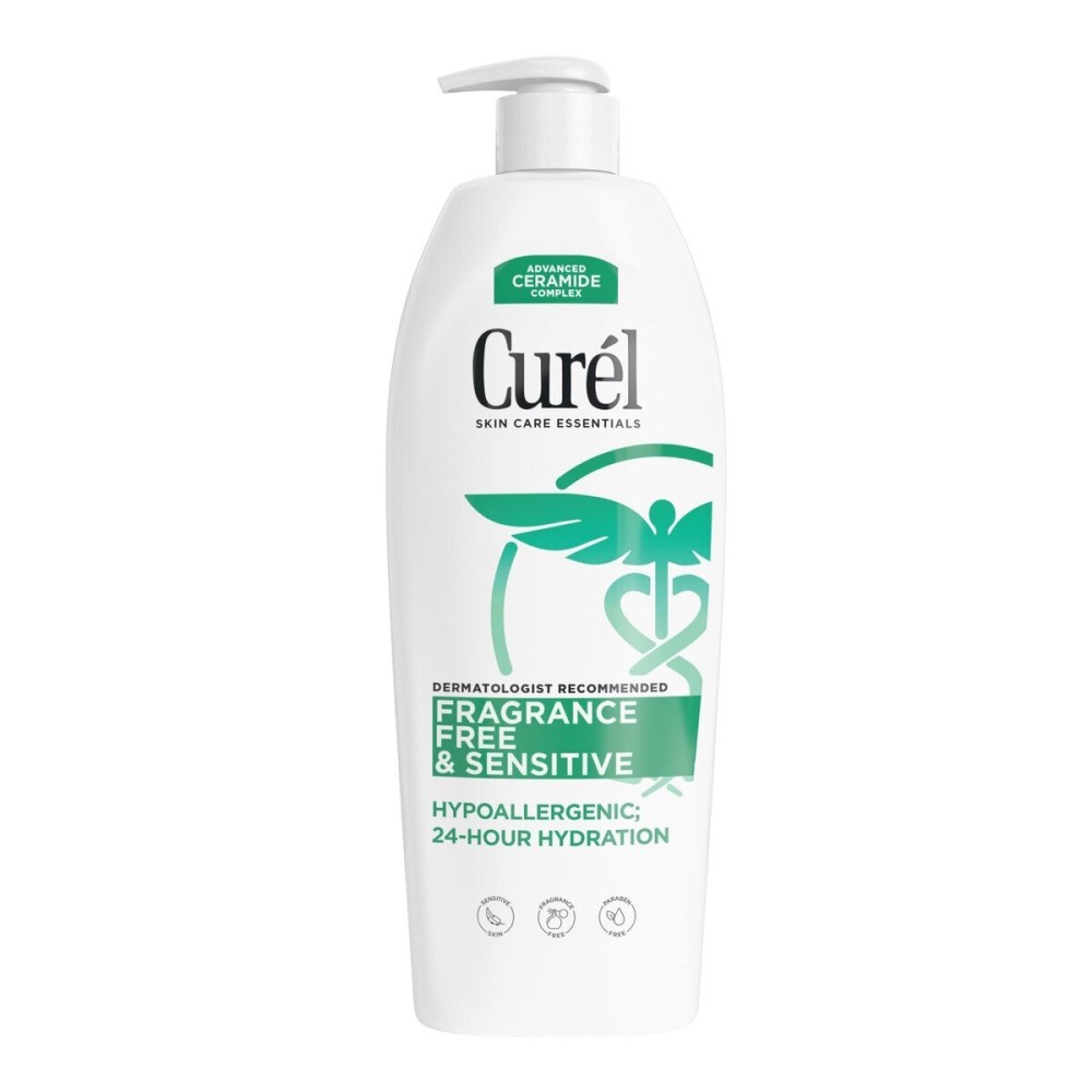 Curel Fragrance Free Comforting Body Lotion, Unscented Dry Skin Moisturizer for Sensitive Skin, with Advanced Ceramide Complex, Repairs Moisture Barrier, 20 oz Curel Fragrance Free Comforting Body Lotion, Unscented Dry Skin Moisturizer for Sensitive Skin, with Advanced Ceramide Complex, Repairs Moisture Barrier, 20 oz