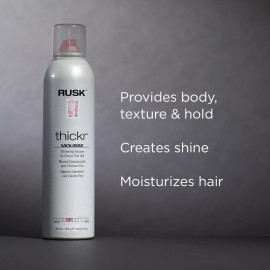 RUSK Designer Collection Thicker Thickening Mousse for Fine or Thin Hair, 8.8 Oz, Thickening Mousse that Provides Body, Texture, and Hold Without Buildup RUSK Designer Collection Thicker Thickening Mousse for Fine or Thin Hair, 8.8 Oz, Thickening Mousse that Provides Body, Texture, and Hold Without Buildup