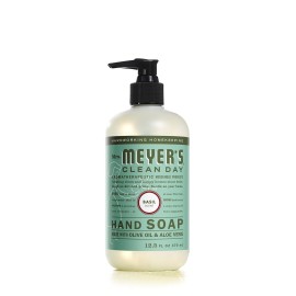 MRS. MEYER\'S CLEAN DAY Liquid Hand Soap, Cruelty Free and Biodegradable Hand Wash Made with Essential Oils, Basil Scent, 12.5 oz - Pack of 6 MRS. MEYER\'S CLEAN DAY Liquid Hand Soap, Cruelty Free and Biodegradable Hand Wash Made with Essential Oils, Basil Scent, 12.5 oz - Pack of 6