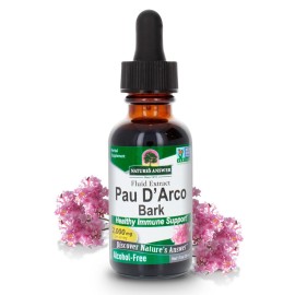 Nature\'s Answer PAU D\'Arco Inner Bark | Supports Immune System | Helps Maintain Intestinal Flora | Alcohol-Free, Gluten-Free, Kosher Certified & No Preservatives 1oz Extract | Single Count