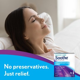 Soothe Preservative Free Lubricant Eye Drops, Long-Lasting Dry Eye Relief, Moisturizing & Comforting, Suitable for Sensitive Eyes, Single Use Vials, 30 Count Soothe Preservative Free Lubricant Eye Drops, Long-Lasting Dry Eye Relief, Moisturizing & Comforting, Suitable for Sensitive Eyes, Single Use Vials, 30 Count