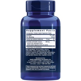 Life Extension Specially-Coated Bromelain, Pineapple Extract, Joint Health, Joint Comfort, Vegetarian, Gluten-Free, Non-GMO, 500 mg, 60 enteric-Coated Tablets Life Extension Specially-Coated Bromelain, Pineapple Extract, Joint Health, Joint Comfort, Vegetarian, Gluten-Free, Non-GMO, 500 mg, 60 enteric-Coated Tablets