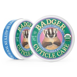 Badger Cuticle Care, 100% Organic Cuticle Cream for Natural Nail Care, Soothe & Restore Dry & Splitting Cuticles, Rich Shea Butter, Light Citrus Scent, .75oz Tin Badger Cuticle Care, 100% Organic Cuticle Cream for Natural Nail Care, Soothe & Restore Dry & Splitting Cuticles, Rich Shea Butter, Light Citrus Scent, .75oz Tin
