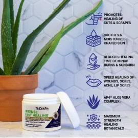 TriDerma Intense Fast Healing Cream, Decreases Healing Time for Minor Irritations, Rashes, Scrapes, Cuts 4 Ounces TriDerma Intense Fast Healing Cream, Decreases Healing Time for Minor Irritations, Rashes, Scrapes, Cuts 4 Ounces