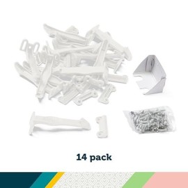 Safety 1st Cabinet & Drawer Latch 14 Pack, Babyproofing Locks for Toddlers, Easy Install, Child Safety, Hidden Design, Secure Cabinets & Drawers