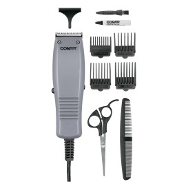 ConairMAN Simple Cut, Hair Clippers for Men, 10-piece Home Hair Cutting Kit ConairMAN Simple Cut, Hair Clippers for Men, 10-piece Home Hair Cutting Kit