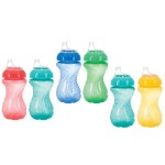 Nuby 2-Pack No-Spill Easy Grip Cup, 10 Ounce, Colors May Vary