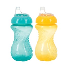 Nuby 2-Pack No-Spill Easy Grip Cup, 10 Ounce, Colors May Vary Nuby 2-Pack No-Spill Easy Grip Cup, 10 Ounce, Colors May Vary