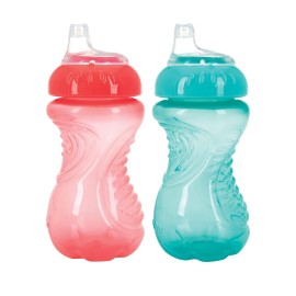 Nuby 2-Pack No-Spill Easy Grip Cup, 10 Ounce, Colors May Vary Nuby 2-Pack No-Spill Easy Grip Cup, 10 Ounce, Colors May Vary