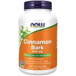 NOW Foods Supplements, Cinnamon Bark 600 mg, Non-GMO Project Verified, Healthy Glucose Metabolism*, 240 Veg Capsules