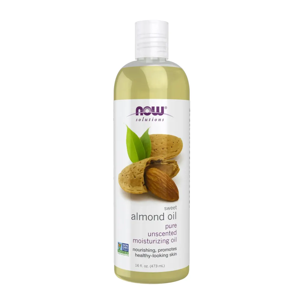 NOW Foods Solutions, Sweet Almond Oil, 100% Pure Moisturizing Oil, Promotes Healthy-Looking Skin, Unscented Oil, 16-Ounce,Package may vary NOW Foods Solutions, Sweet Almond Oil, 100% Pure Moisturizing Oil, Promotes Healthy-Looking Skin, Unscented Oil, 16-Ounce,Package may vary