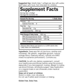 Garden of Life EPA/DHA Omega 3 Fish Oil - Minami Natural Brain Function, Heart and Mood Supplement, 60 Softgels Garden of Life EPA/DHA Omega 3 Fish Oil - Minami Natural Brain Function, Heart and Mood Supplement, 60 Softgels