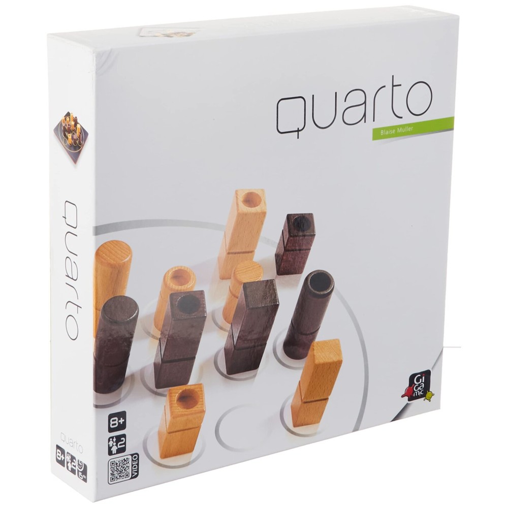 Quarto | Wooden Strategy Board Game for Adults and Families | Ages 8+ | 2 Players | 15 Minutes Quarto | Wooden Strategy Board Game for Adults and Families | Ages 8+ | 2 Players | 15 Minutes