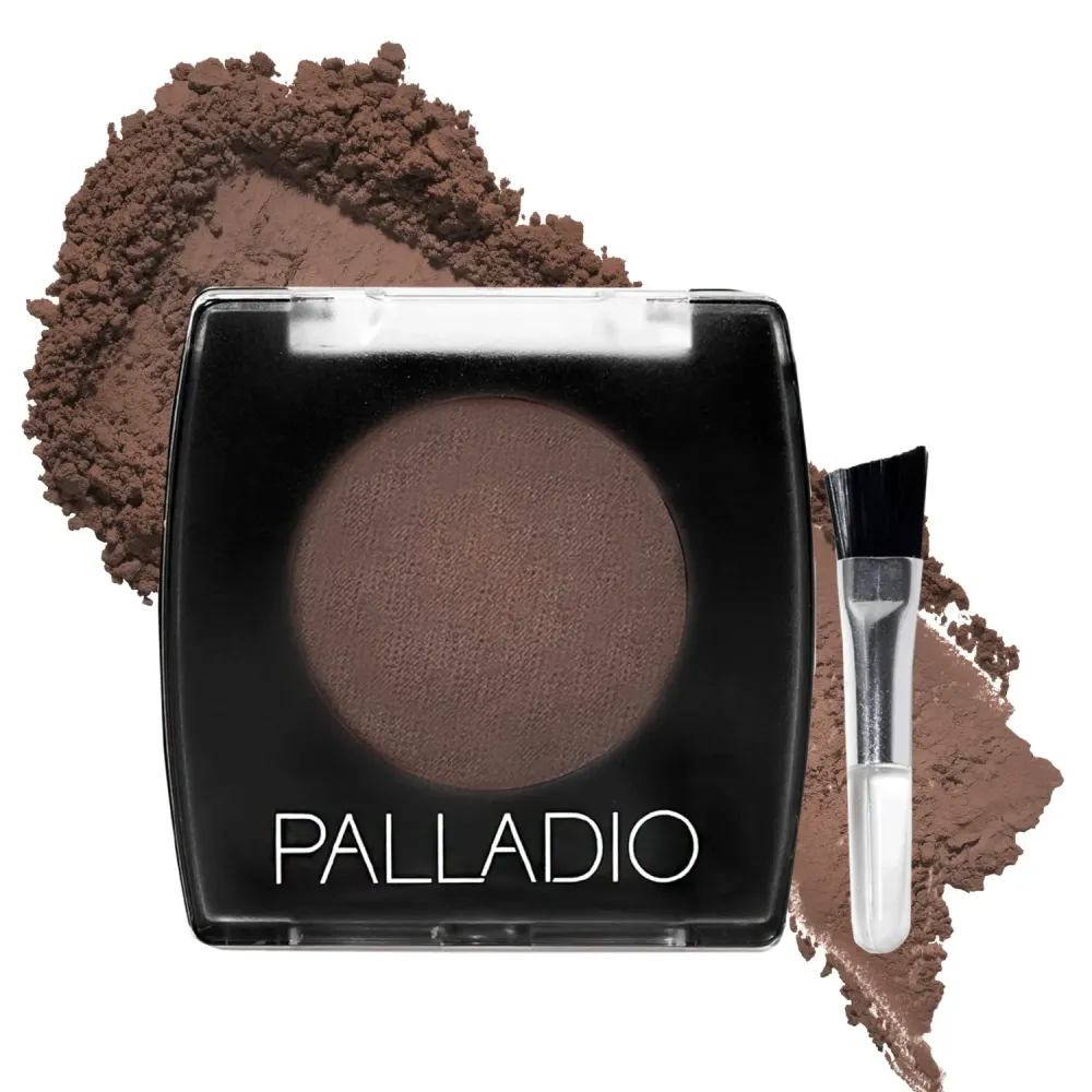 Palladio Brow Powder for Eyebrows, Soft and Natural Eyebrow Powder with Jojoba Oil & Shea Butter, Helps Enhance & Define Brows, Compact Size for Purse or Travel, Includes Applicator Brush, Dark Brown Palladio Brow Powder for Eyebrows, Soft and Natural Eyebrow Powder with Jojoba Oil & Shea Butter, Helps Enhance & Define Brows, Compact Size for Purse or Travel, Includes Applicator Brush, Dark Brown