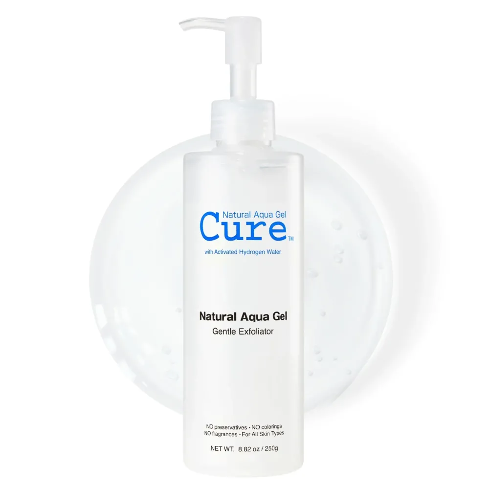 Cure by Toyo | Aqua Gel Gentle Exfoliator | Clear and Softer Skin | Non-Abrasive Face and Body Cleanser | Sensitive Skin | Big Size 8.82oz Cure by Toyo | Aqua Gel Gentle Exfoliator | Clear and Softer Skin | Non-Abrasive Face and Body Cleanser | Sensitive Skin | Big Size 8.82oz