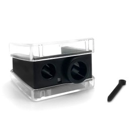 Palladio Double Barrel 3 in 1 Cosmetic Pencil Sharpener with Cover, Stainless Steel Blade, Size Adjuster, Essential for Small and Extra Large Lip Liner, Eyeliner, Brow Pencils Palladio Double Barrel 3 in 1 Cosmetic Pencil Sharpener with Cover, Stainless Steel Blade, Size Adjuster, Essential for Small and Extra Large Lip Liner, Eyeliner, Brow Pencils