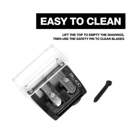 Palladio Double Barrel 3 in 1 Cosmetic Pencil Sharpener with Cover, Stainless Steel Blade, Size Adjuster, Essential for Small and Extra Large Lip Liner, Eyeliner, Brow Pencils Palladio Double Barrel 3 in 1 Cosmetic Pencil Sharpener with Cover, Stainless Steel Blade, Size Adjuster, Essential for Small and Extra Large Lip Liner, Eyeliner, Brow Pencils