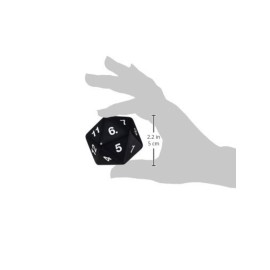 Koplow Games 55mm Jumbo D20 Opaque Black with White Numbers Koplow Games 55mm Jumbo D20 Opaque Black with White Numbers