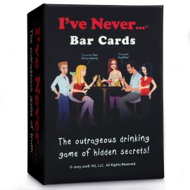 I\'ve Never...? Bar Cards - Hilarious Truth or Dare Game for Parties, Vacations, and Game Nights, Perfect for Friends and Adults | 2+ Players | Ages 17+